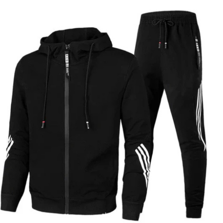 Ensemble homme sweat à capuche et pantalon streetwear moderne – David – Noir