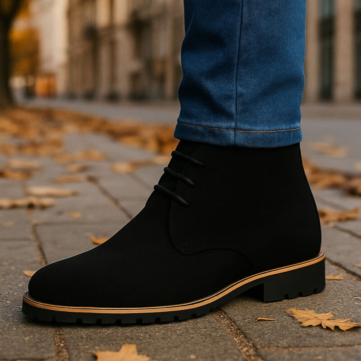 Chukka boots homme effet daim à lacets et semelle crantée – Maxime - vue 5