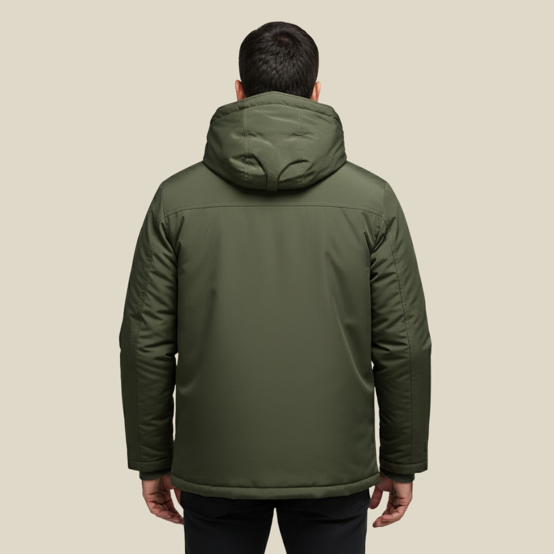 Manteau d'hiver homme robuste et imperméable à capuche amovible – Tobias – vue 12