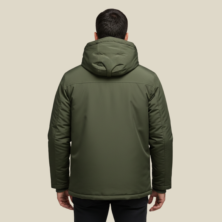 Manteau d'hiver homme robuste et imperméable à capuche amovible – Tobias – vue 12