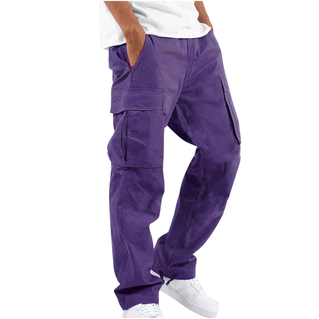 Pantalon cargo homme ample en coton mélangé à chevilles resserrables – Florian - vue 10
