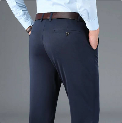 Pantalon de costume homme stretch coupe droite – Maxime - Bleu