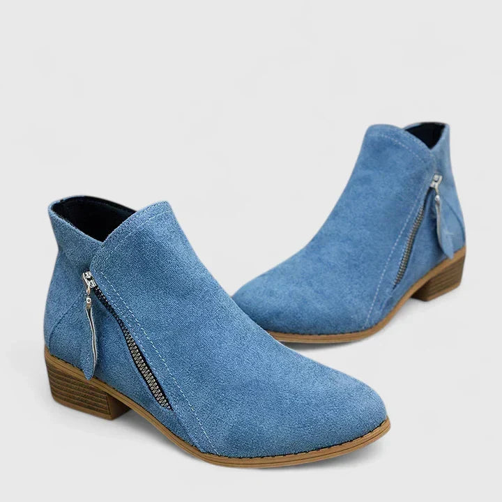 Bottines élégantes femme à soutien orthopédique et zip – Friana – vue 2