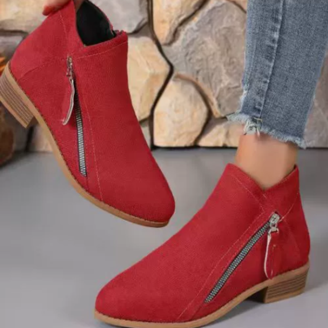 Bottines élégantes femme à soutien orthopédique et zip – Friana – vue 5