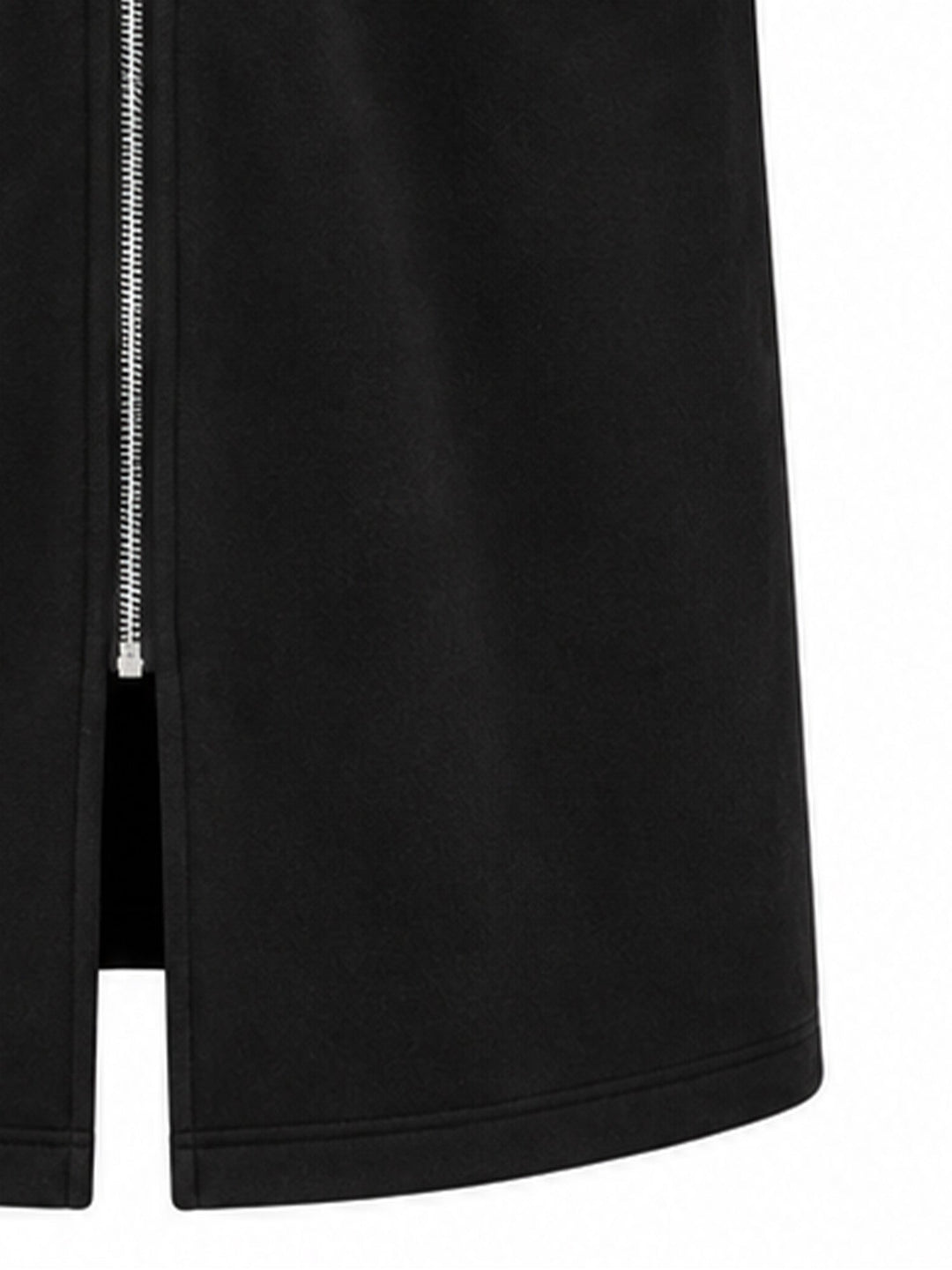 Manteau sweat long femme oversize zippé à capuche – Léonie - vue 7