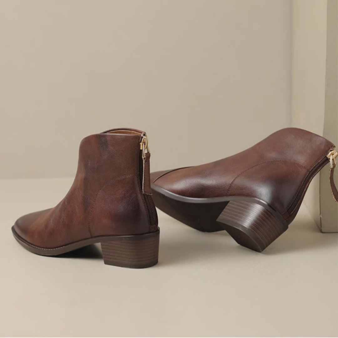 Bottines femme élégantes à talon bas – Felly – vue 2