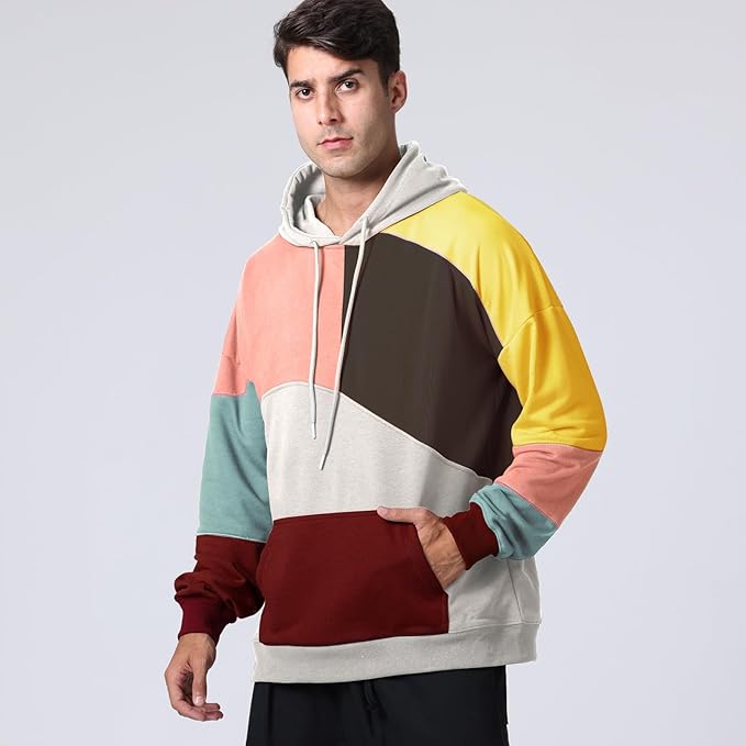 Sweat à capuche homme color block à poche kangourou – Nathan - vue 10