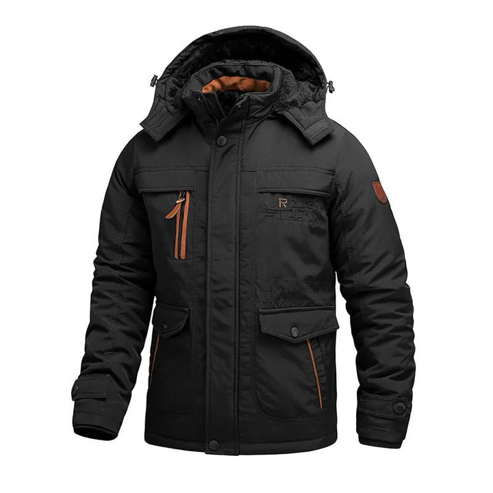 Manteau d'hiver homme robuste et imperméable à capuche amovible – Tobias – vue 13