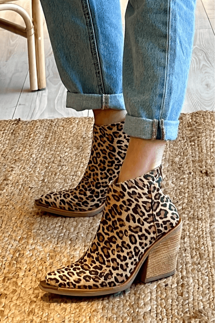 Bottes cowboy femme à bout pointu et talon robuste – Ava – vue 4