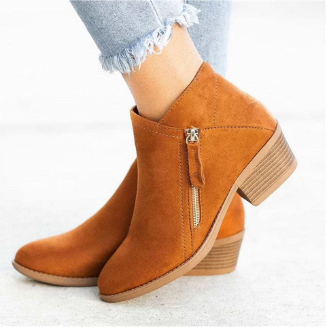Bottines élégantes femme à soutien orthopédique et zip – Friana – vue 7