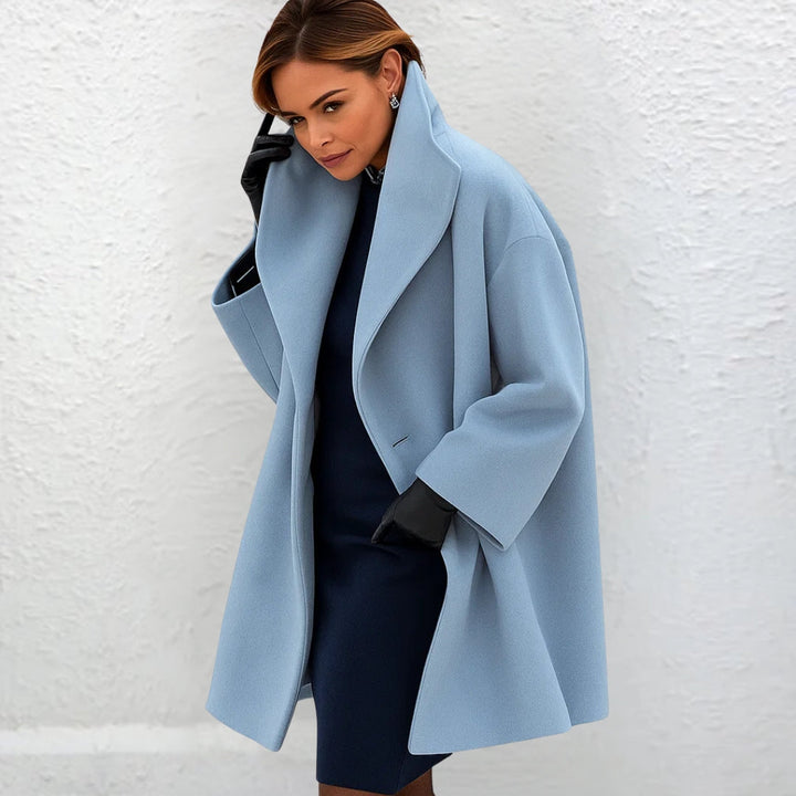 Anja  - Élégant Manteau Long en Laine