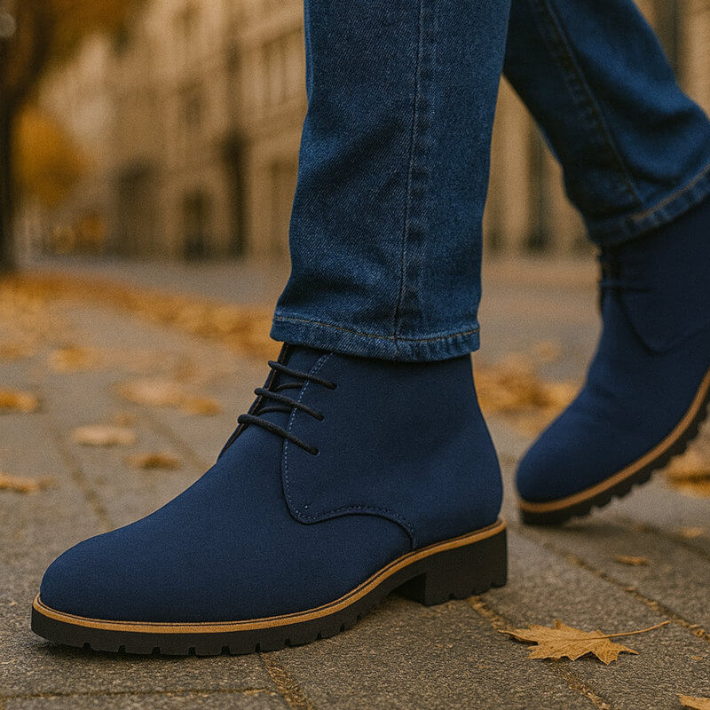 Chukka boots homme effet daim à lacets et semelle crantée – Maxime - vue 6