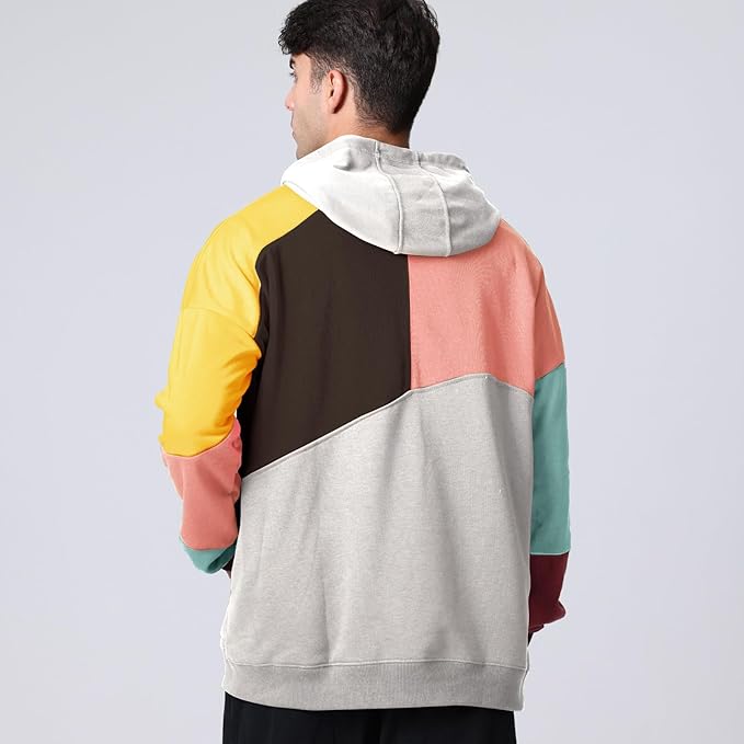 Sweat à capuche homme color block à poche kangourou – Nathan - vue 9