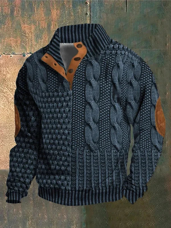 Pull homme en maille douce et polyvalent – Phillipp – Bleu foncé