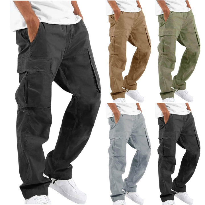 Pantalon cargo homme ample en coton mélangé à chevilles resserrables – Florian - vue 2