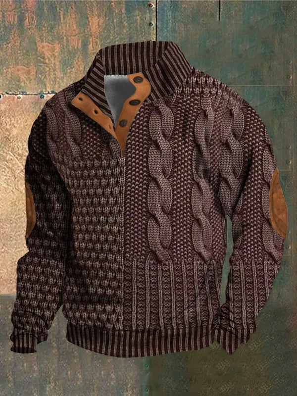 Pull homme en maille douce et polyvalent – Phillipp – Marron