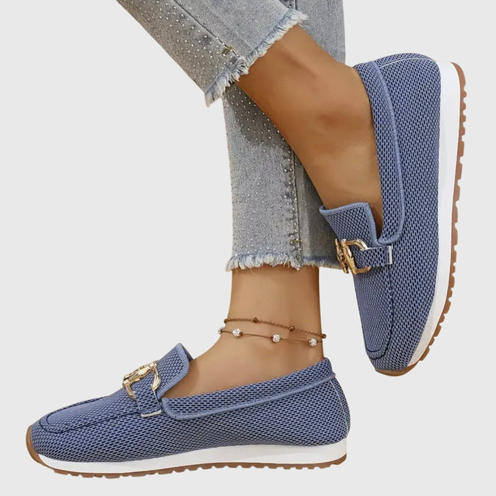 Mocassins femme orthopédiques respirants à mors doré – Susana – vue 5