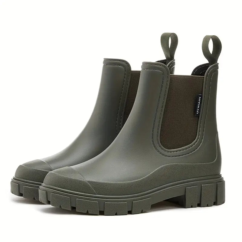 Bottines Chelsea femme imperméables à enfiler – Maria – Vert
