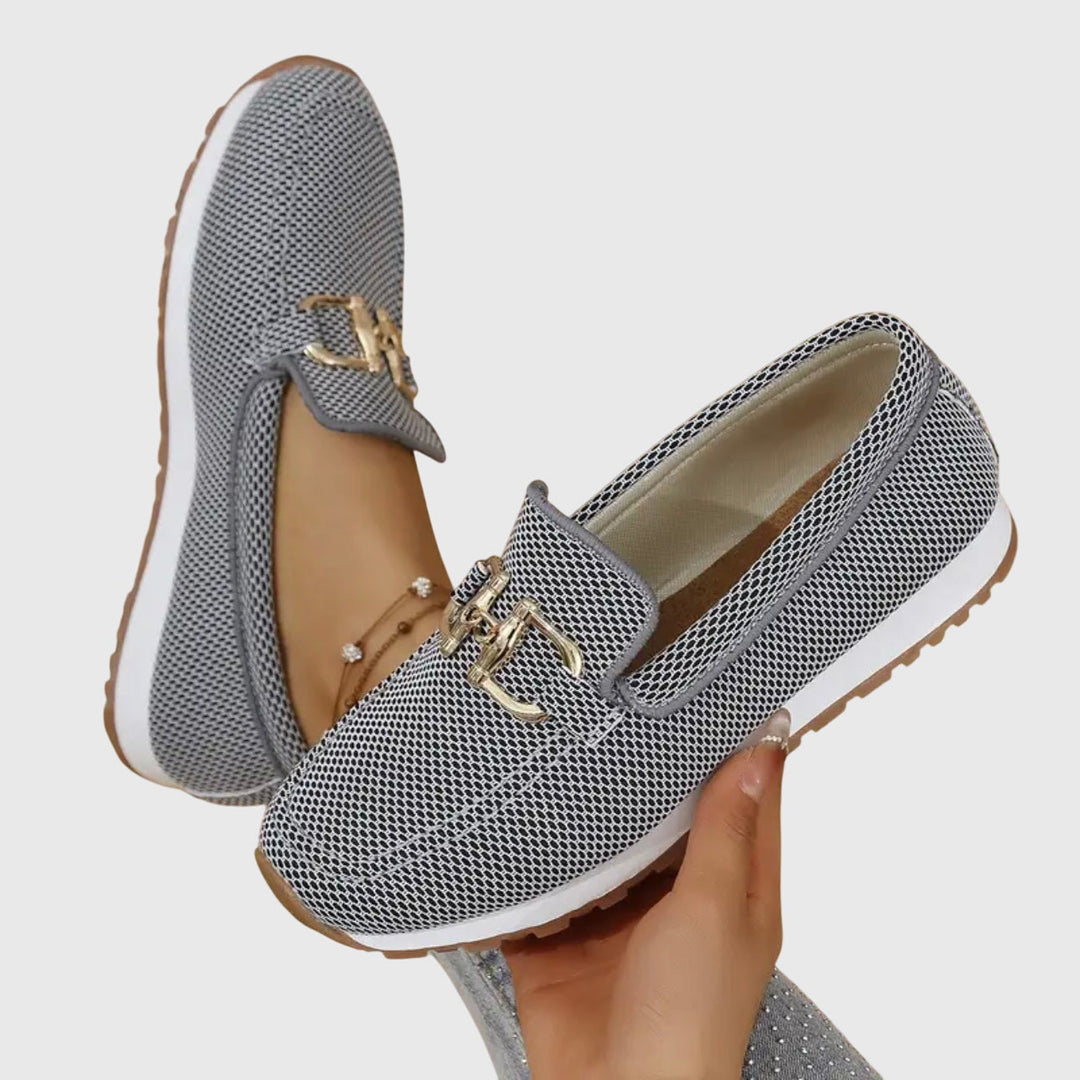 Mocassins femme orthopédiques respirants à mors doré – Susana – vue 6