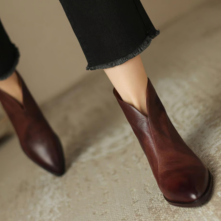 Bottines femme élégantes à talon bas – Felly – vue 6