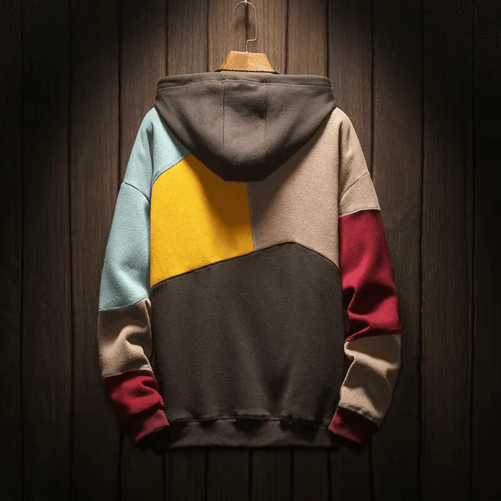 Sweat à capuche homme color block à poche kangourou – Nathan - vue 5