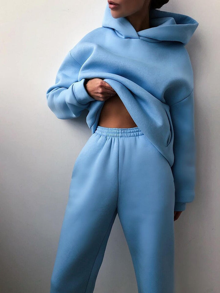 Ensemble deux pièces homme en maille à capuche – Cosy – vue 1