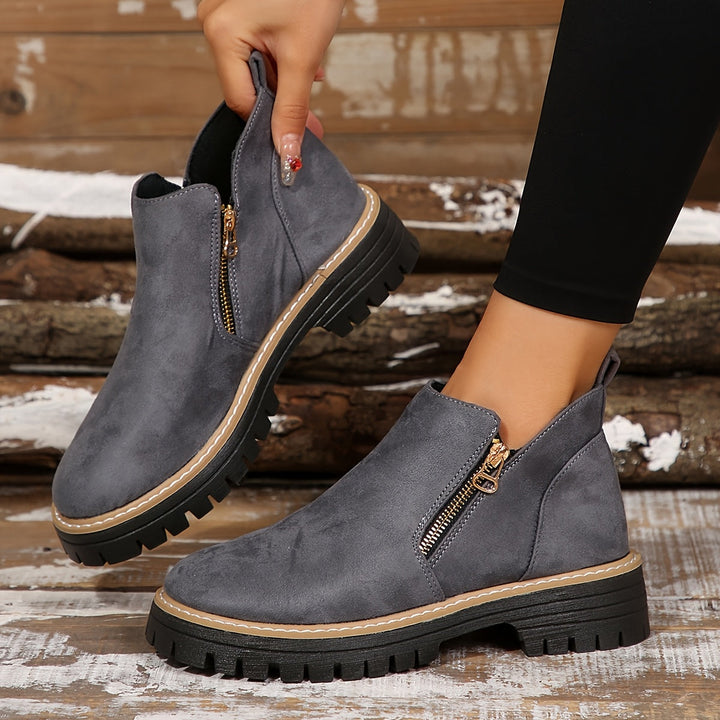 Bottes orthopédiques femme à zip et semelle antidérapante – Raely – vue 7