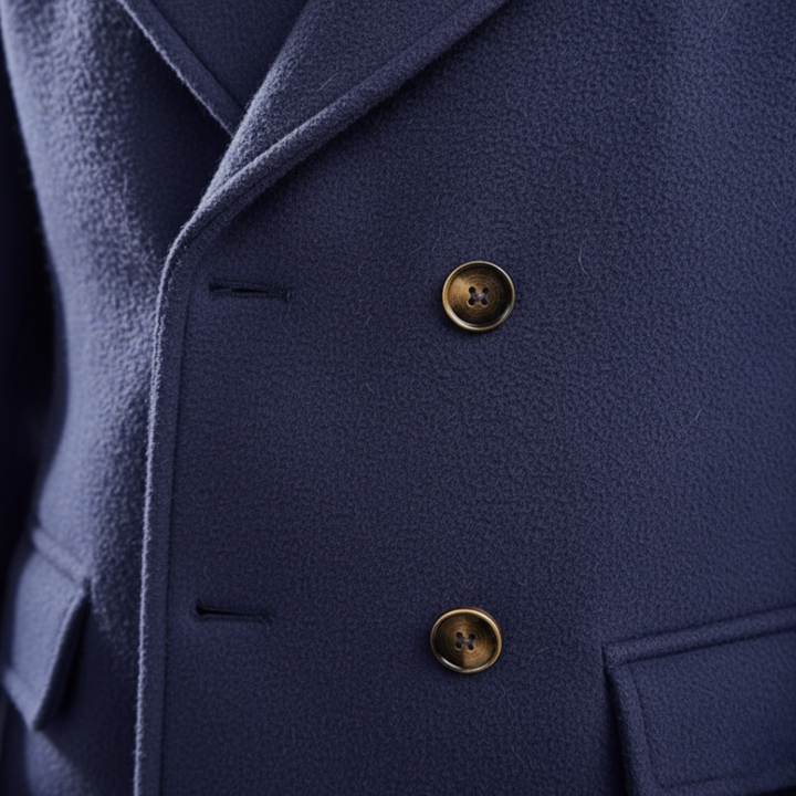 Manteau homme classique en laine à larges revers – Henri – vue 10