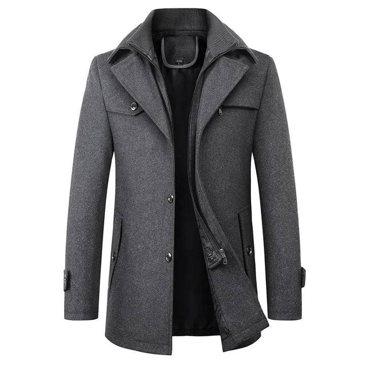 Manteau d'hiver homme imperméable pour le bureau et le quotidien – Business – Gris
