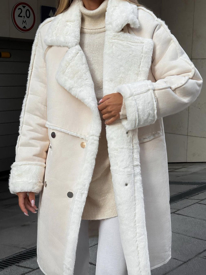 Manteau long femme en fausse fourrure – Extravagance – vue 1