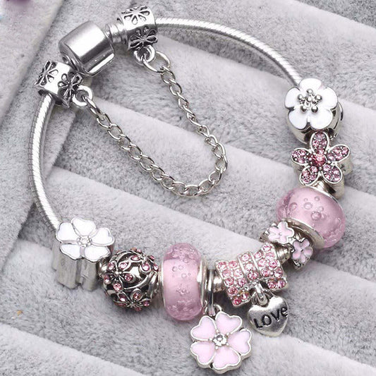 Bracelet Vintage Rose Argent