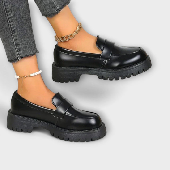 Mocassins femme orthopédiques noirs élégants – Pia – vue 5