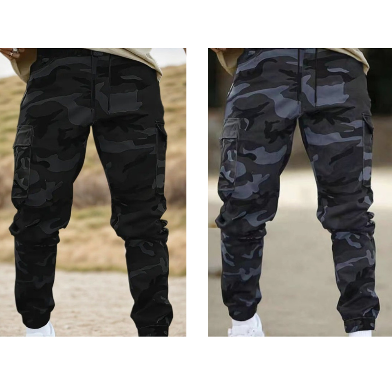 Pantalon cargo homme camouflage multi-poches à chevilles resserrées – Lucas - vue 10
