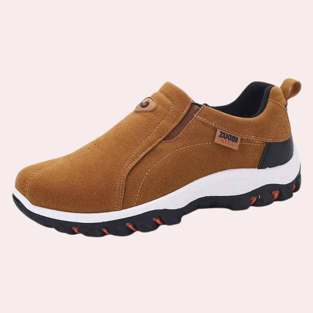 Chaussures homme à enfiler confortables à semelle antidérapante – Marc – Kaki