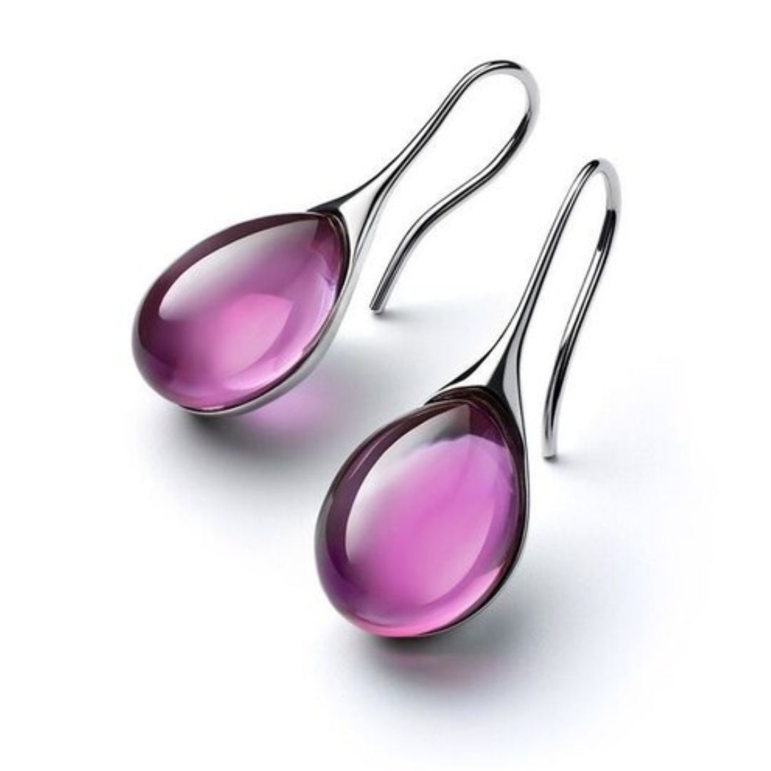 Radiant - Boucles d'oreilles en forme de goutte de cristal