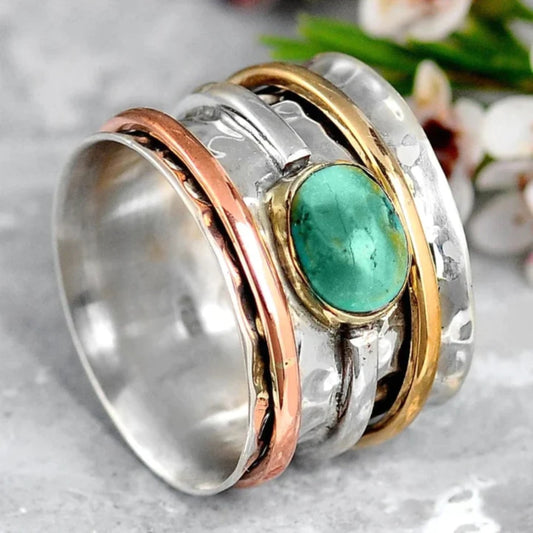 Coco - Bague Vintage en Couleur Turquoise