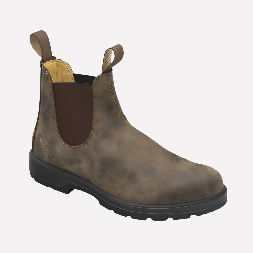 Bottines Chelsea unisexes à enfiler – Oscar – Marron