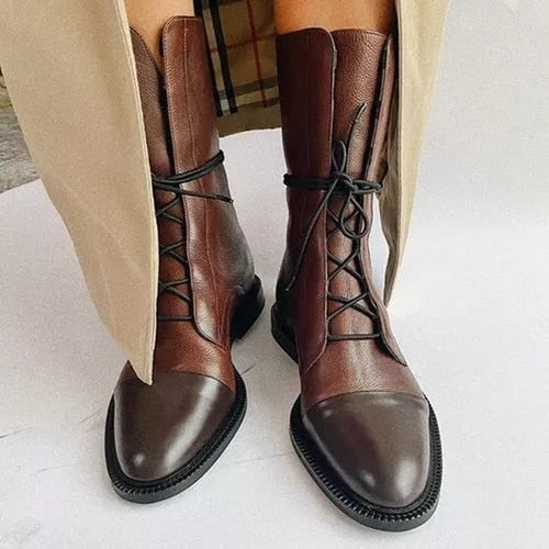Bottines femme élégantes à talon fin – Dahlia – Marron