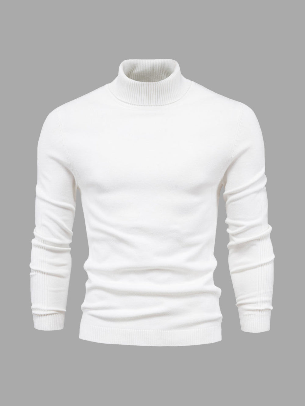 Pull col roulé homme en coton doux coupe ajustée – Bastien – vue 2