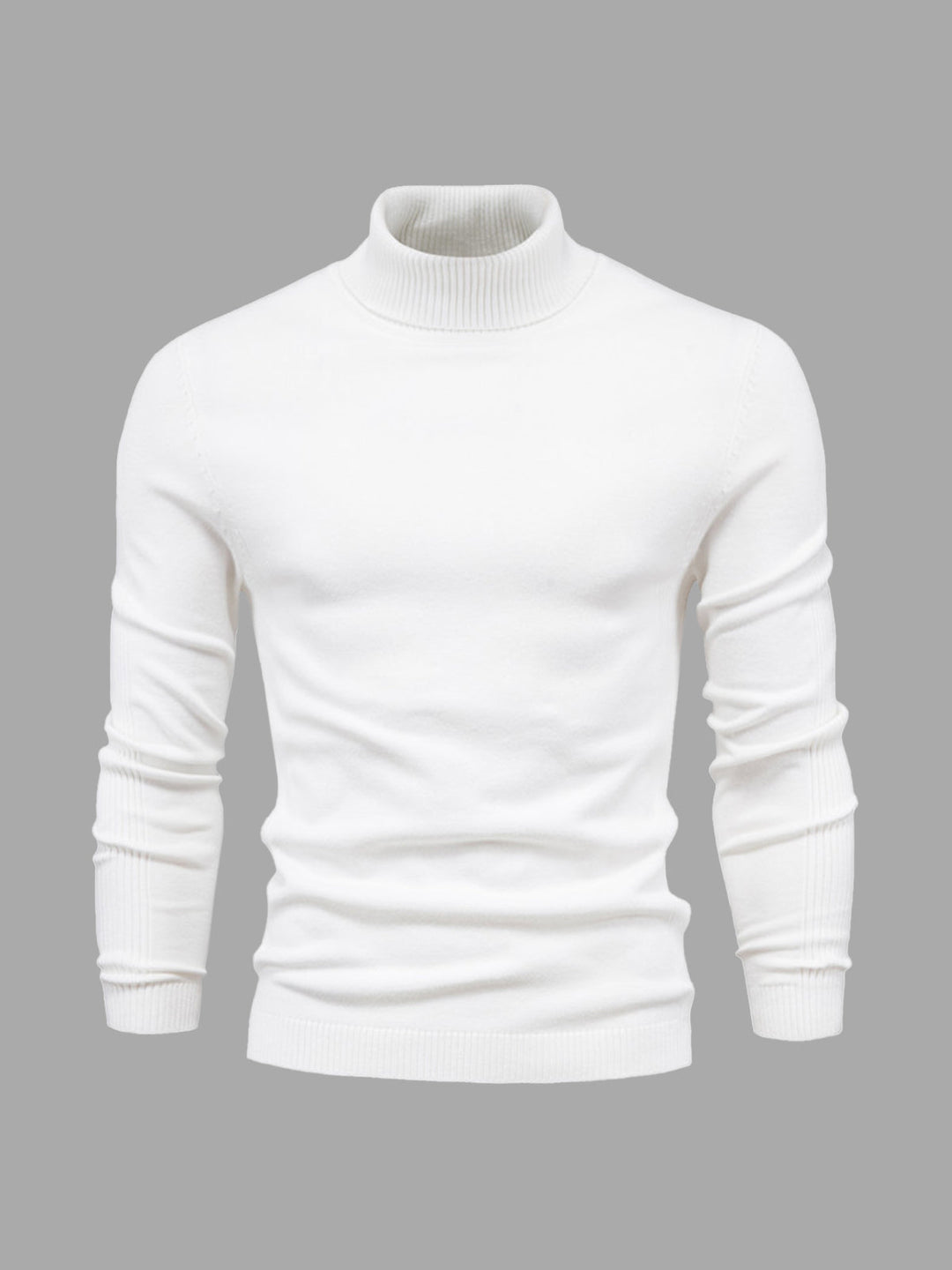 Pull col roulé homme en coton doux coupe ajustée – Bastien – vue 2