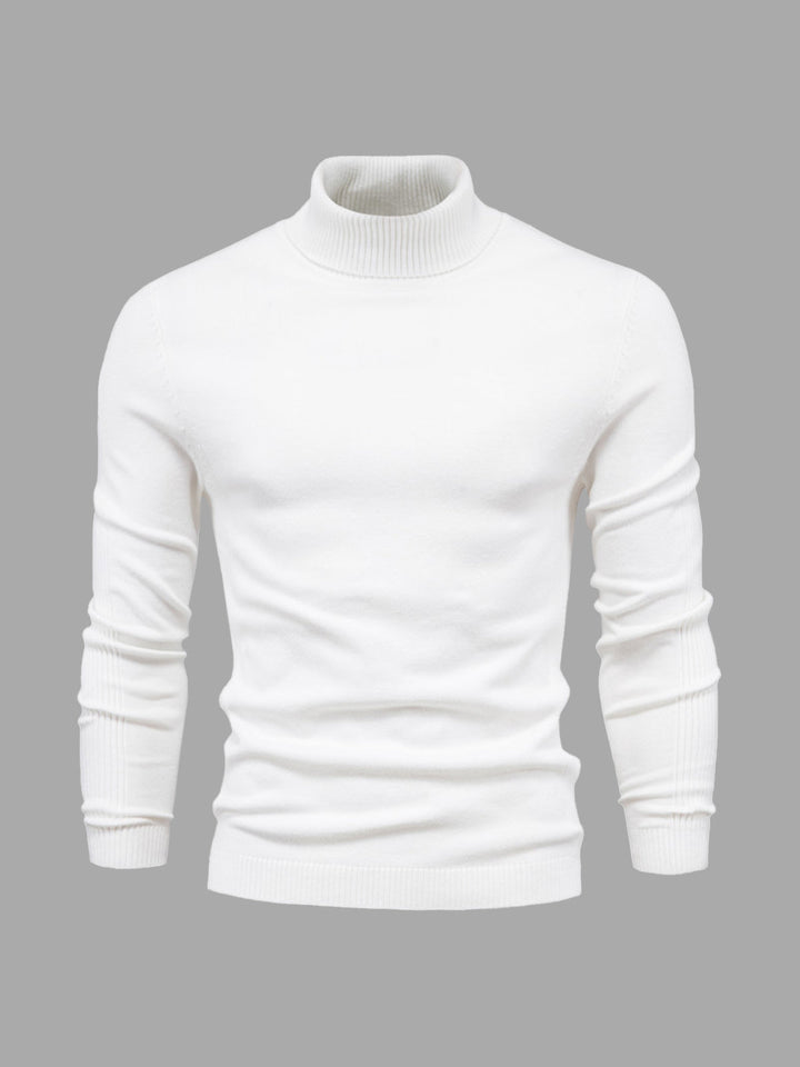 Pull col roulé homme en coton doux coupe ajustée – Bastien – vue 2