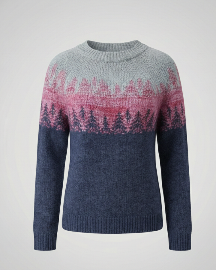 Pull femme rayé multicolore en maille douce à col bateau – Gaëlle - Bleu
