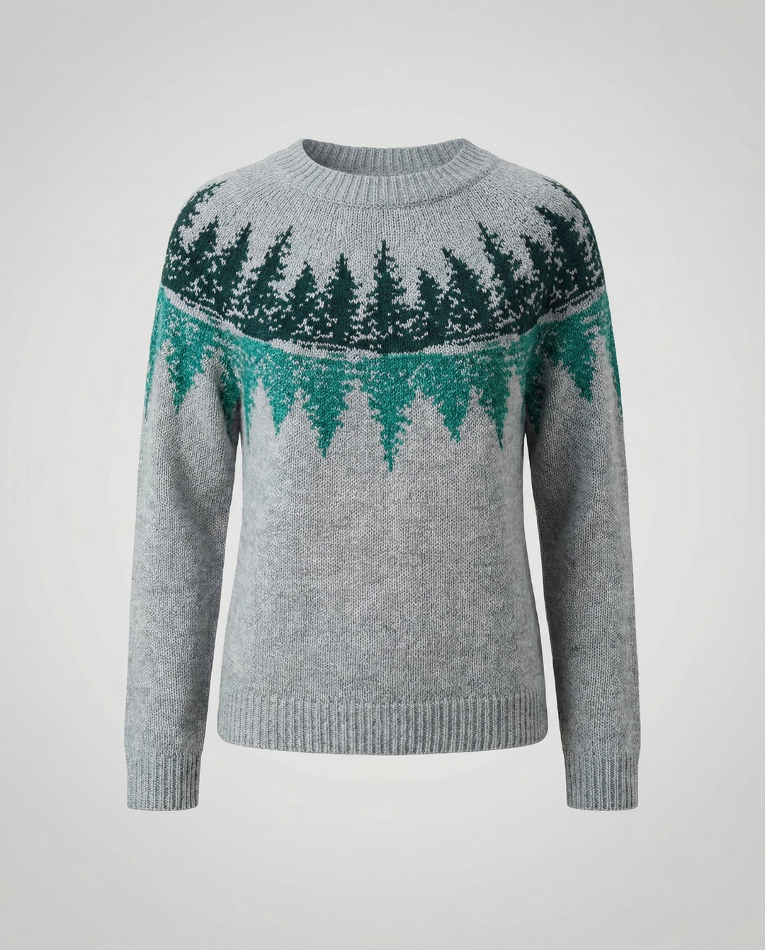 Pull femme rayé multicolore en maille douce à col bateau – Gaëlle - Gris à sapins
