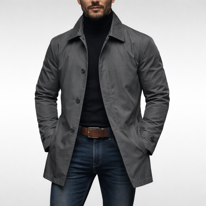 Manteau homme toutes saisons déperlant matelassé – Léandre – Gris