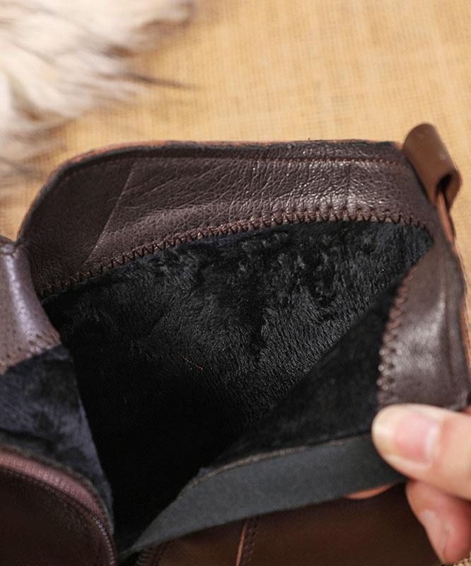 Bottines femme en cuir vegan à nœud feuille et talon bloc – Flora – vue 5