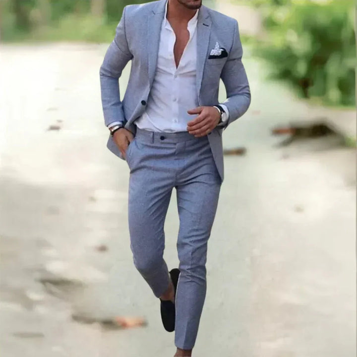 Costume de mariage homme formel deux pièces – Benjamin – Gris