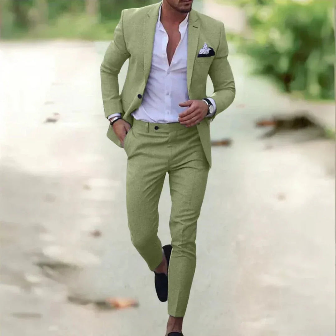 Costume de mariage homme formel deux pièces – Benjamin – Vert
