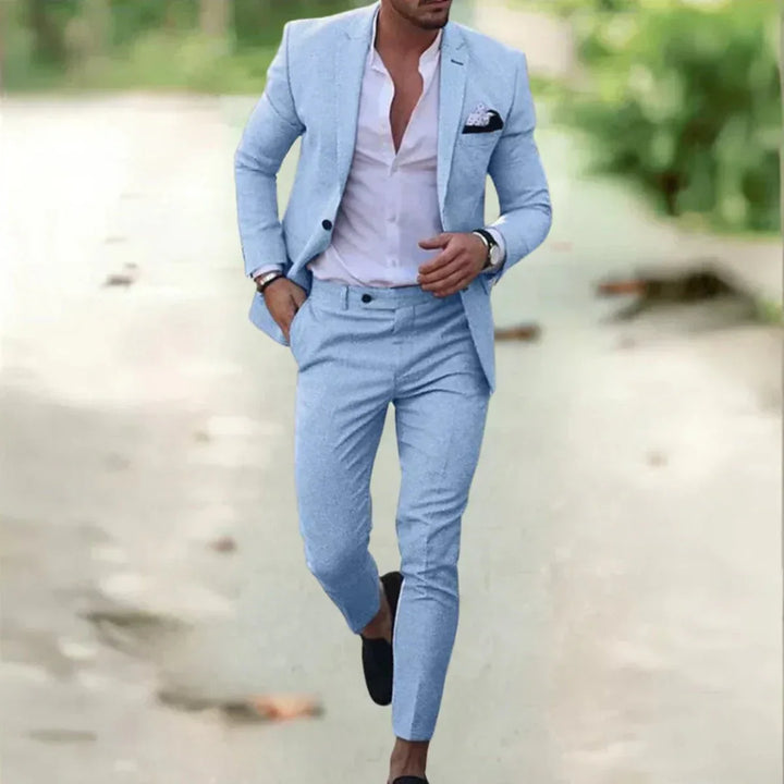 Costume de mariage homme formel deux pièces – Benjamin – Bleu clair