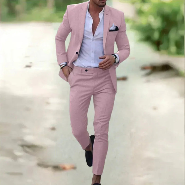 Costume de mariage homme formel deux pièces – Benjamin – Rose