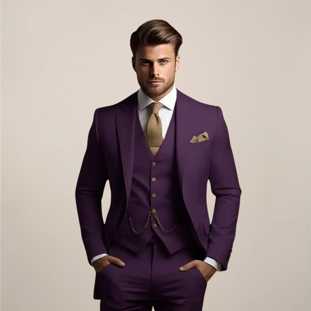 Costume trois pièces homme formel pour le printemps – Georg – Lilas
